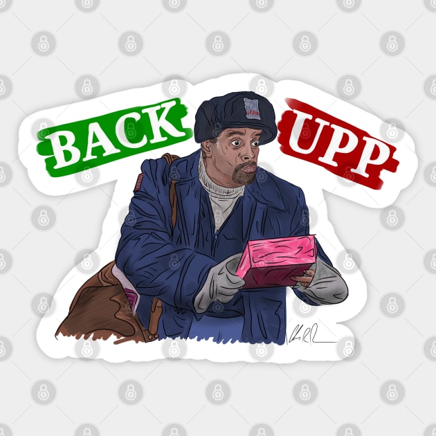 Jingle All The Way: Sinbad says BACK UP Sticker by 51Deesigns